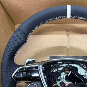 Volante de Cuero con Botón de Arranque para Audi Q8 SQ8 A3 8V A4 B8 B9 A5 B8 <span class=keywords><strong>A6</strong></span> C7 C8 A7 A8 S3 S4 S5 S6 S7 RS3 RS5 RS7 RS6 - Product Image 6