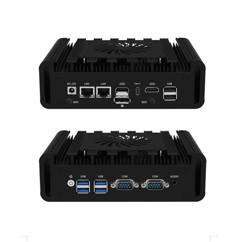 Мини-маршрутизатор BKHD OEM ODM H31F 2 * LAN порт RS232 RS485 i7-13620H процессор 64 ГБ Intel брандмауэр VPN маршрутизатор Linux ubuntugen 13th мини-ПК