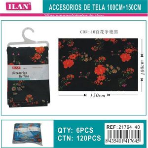 Accessorio in Tessuto Ilan 100cmx150cm, Stampa Floreale, Materiale per Artigianato - Product Image 3