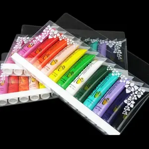 12 colors 3D nail paint acrylic nail paint with 12ml each