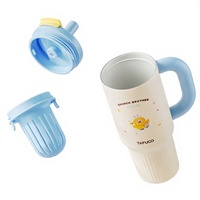 Fantastique Tasse de Voyage Isotherme en Acier Inoxydable à Double Paroi de 900 ml avec Poignée, Couvercle et Infuseur à Thé – Maintien Thermique 6-12 Heures