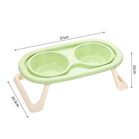 Gamelle pour chien pliable double grande capacité, écologique, classique, ronde, étanche IPX5, anti-choc, en plastique
