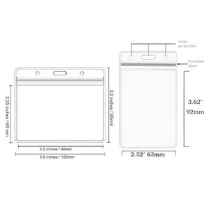 Porte-cartes souple en PVC imperméable Holywish X418, transparent, 3x4, pour badge d'identification - Product Image 2