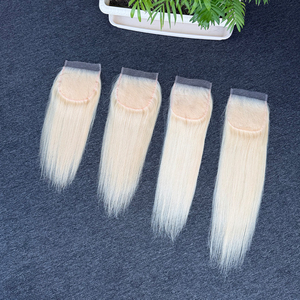Closure en dentelle HD 6x6, blond 613, cheveux lisses et longs, sans nœuds, sans perte, 100% cheveux humains brésiliens, closure frontale en dentelle HD - Product Image 4