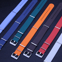 Bracelet de montre en caoutchouc FKM en silicone souple de sport étanche à l'eau bracelet de montre en caoutchouc fluoré à anneau amovible de 20mm