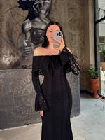 Abaya de soirée moulante en dentelle florale, couleur café pur du Moyen-Orient, avec col montant et poignets lanternes, coupe ajustée, robe de soirée formelle