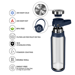 Bouteille d'eau en acier inoxydable ANSHENG en gros, bouteille d'eau isotherme personnalisée avec emballage en boîte - Product Image 2