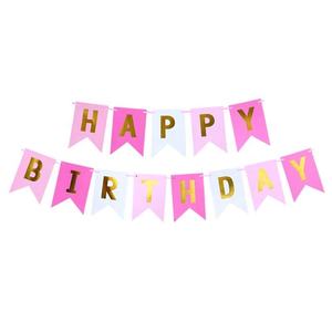Guirnalda de Papel de <span class=keywords><strong>Feliz</strong></span> Cumpleaños de 11.5*16cm, Letras Doradas en Forma de Cola de Pez, para Decoración de Fondo en Fiestas de Navidad y Festivales - Product Image 4