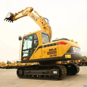 Excavatrice sur chenilles SDLG E6125F Jaune, pelle hydraulique de 12 tonnes, équipement de construction - Product Image 1