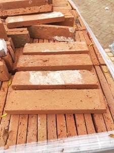 Chapa de ladrillo de arcilla fina para revestimiento de pared, hecha a mano, antigua, reciclada, roja - Product Image 2