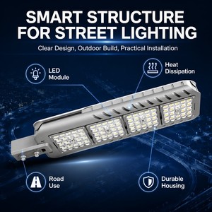 <span class=keywords><strong>Lampadaire</strong></span> LED en aluminium à corps fin AC220V IP65 55W 125W 250W pour jardin, autoroute, extérieur, poteau, idéal pour les projets - Product Image 1
