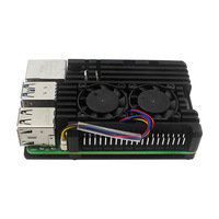Raspberry Pi Metal Generation 4 Shell Raspberry PI 4B papan pengembangan dengan aluminium Alloy 4 + Built-Up Case pendingin