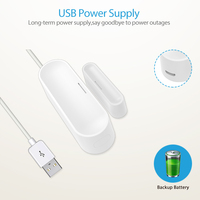 Sensor de Puerta y Ventana WiFi Tuya, Disponible en Stock, Alimentado por USB, Alarma Inteligente con Alerta por Aplicación y Control por Voz para Seguridad en el Hogar y la Oficina