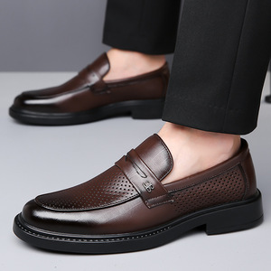 รองเท้าโลฟเฟอร์หนังผู้ชายแบบมีรูระบายอากาศได้ดีสำหรับใส่ทำงานหรือลำลอง ไซส์ 40-46 - Product Image 3