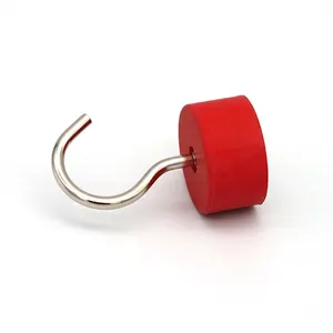 NdFeB Strong Permanent Large Opening Magnet Hook Glued Large Opening Magnet Hook NdFeB Neodymium Magnet Welding Punching