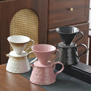 หม้อกาแฟเซรามิกวินเทจขนาดใหญ่ ดีไซน์รักษ์โลก พร้อมกรวยกรองกาแฟ ขายดีที่สุด - Product Image 1