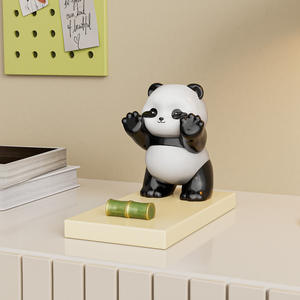 Penyangga Ponsel Lucu dari Resin Lukis Tangan, Dudukan Smartphone Santai Bentuk Hewan Panda, Figurine Patung <span class=keywords><strong>Mobile</strong></span> <span class=keywords><strong>Stand</strong></span>-Fashion - Product Image 5