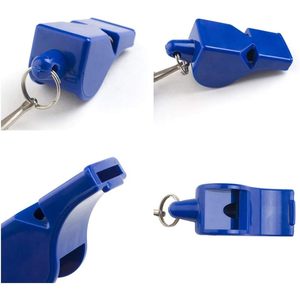 2025 10 PCS Pealess Fox Whistles Plastic Emergency Lifeguard Whistles con Breakaway Lanyards para supervivencia al aire libre - Product Image 2