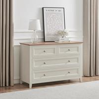 Buffet Moderne en Chêne Bicolore Écologique et Durable avec 4 Tiroirs pour Salon, Chambre, Salle à Manger, Villas, Hôtels, Appartements