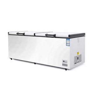 Supermercato commerciale congelatore orizzontale di grande capacità congelatore orizzontale congelatore <span class=keywords><strong>frigorifero</strong></span> <span class=keywords><strong>con</strong></span> due scomparti - Product Image 2