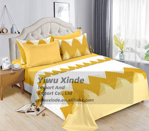 Ensemble de literie 6 pièces, drap-housse imprimé 100% <span class=keywords><strong>coton</strong></span>, taille king, avec taies d'oreiller, pour chambre à coucher, maison, hôtel - Product Image 4