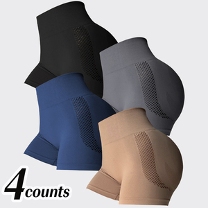 Phụ Nữ Của Cao Eo Nhanh Chóng Làm Khô Đào Tạo Yoga Tập Thể Dục Quần Liền Mạch Lưới Rỗng Đàn Hồi Eo Đóng Cửa Hip Nâng Thể Thao Quần Short - Product Image 1