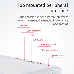 Lovingcool Gaming <span class=keywords><strong>Pc</strong></span> Case Verre & Métal Mesh Panel <span class=keywords><strong>Gamer</strong></span> Computer Cases CPU Cabinet E-ATX ATX MATX <span class=keywords><strong>PC</strong></span> Châssis pour <span class=keywords><strong>PC</strong></span> de bureau - Product Image 4