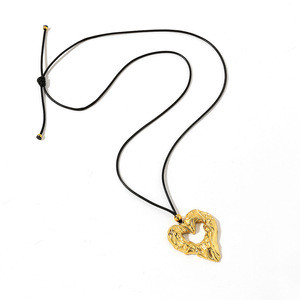 Collar Ajustable con Colgante de Corazón de Acero Inoxidable, Chapado en Oro de 18k, para Uso Diario - Product Image 5