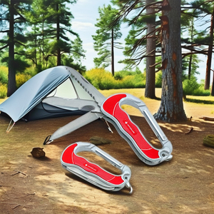 Set di Coltelli Pieghevoli 6-in-1 in Lega di Alluminio Multifunzionale con Moschettone per Campeggio, Escursionismo e Arrampicata in Montagna - Product Image 5
