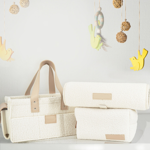 Sac de rangement multifonctionnel pour couches de bébé avec matelas à langer portable et trousse de maquillage – Essentiels de voyage pour bébé - Product Image 5