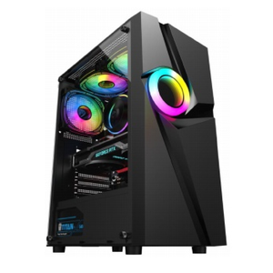 เคสคอมพิวเตอร์เกมมิ่งทรงสูงแบบ Full Tower ATX ดีไซน์ทันสมัย ผลิตจากเหล็ก พร้อมหน้าต่างด้านข้าง ไฟตกแต่ง พัดลมระบายความร้อน ช่องเสียบการ์ดจอ 7 ช่อง มีสินค้าพร้อมส่ง - Product Image 1