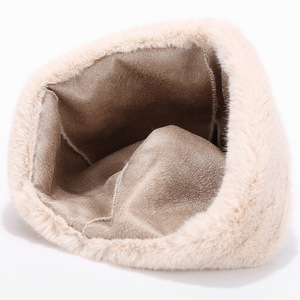 Neues Design Niedliche Kunst pelz Tier Winter mütze Großhandel Designer Fuzzy Bucket Hat Mit Katzen ohr Warm halten Russische Pelzmützen für Frauen - Product Image 5