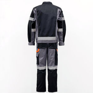 ヘビーデューティー 275gsm ツイルコットン 作業服ユニフォーム フルセット ワークジャケット＆ビブパンツ 2イン1 作業スーツ 男性用 - Product Image 4