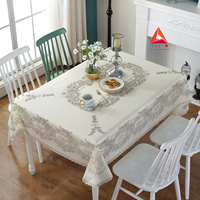 Nappe rectangulaire florale imperméable au prix d'usine JINSHI, nappe de restaurant en PVC, rouleau, personnalisation possible