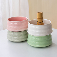 JY Nouvel Ensemble de Thé Matcha en Céramique Élégant Coffret Cadeau avec Support pour Livres et Bol Design de Style Japonais pour la Cérémonie du Thé