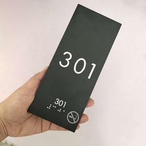 Letreros Personalizados con Números de Habitación de Hotel Ovalados Grabados con Láser, Placas de Número de Puerta de Apartamento Impresas, Letreros de Puerta de Metal Acrílico - Product Image 6