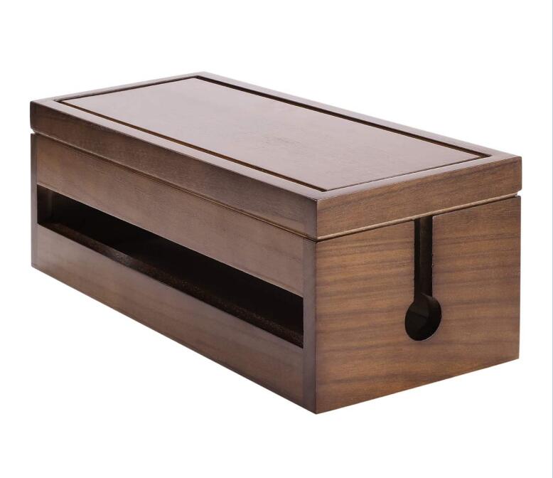 Домашний офисный органайзер для кабеля из натурального дерева, персонализируемый Настольный Органайзер