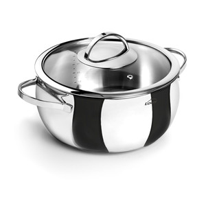 Pentola in acciaio inossidabile con coperchio da 3 litri per cucinare e bollire a fuoco lento - Product Image 1