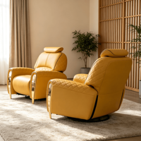 Fauteuil inclinable fonctionnel pour salon, avec rembourrage matelassé, accoudoirs et appuie-tête rembourrés, idéal pour home cinéma
