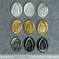 Liontin Santo Kristoforus dari Mutiara Asli, Ukiran CNC, Laris Manis, untuk Perhiasan Kerajinan Tangan, Kalung & Gelang