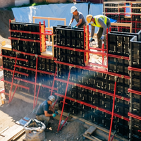 Système de coffrage modulaire en plastique à emboîtement, assemblage facile, coffrage en béton