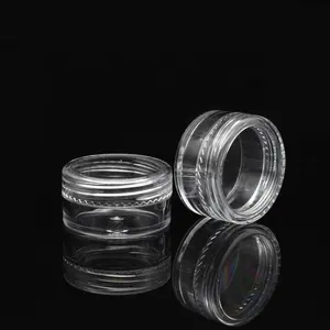 10 ml 5g 2,5g 10g 15g 20g 2,5 ml 2,5g 3ml 3g 5ml 5 gramos 20ml 15ml 10 ml envase cosmético maquillaje tarro de muestra PS tarro de plástico transparente