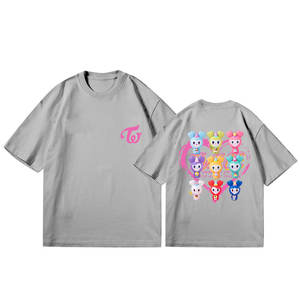 Venta al por mayor Kpop Idol Gourp TWICE Cartoon Lovely MOMO SANA Camiseta de <span class=keywords><strong>manga</strong></span> corta - Product Image 3