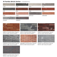 Villa Coffee Shop Revêtement mural extérieur Carreaux flexibles Brique Nouveau Carreau de brique d'argile porcelaine fendue MCM souple décoratif