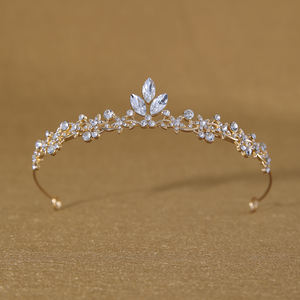 بيع بالجملة التيجان الباروك الملونة الكريستال الزفاف الزفاف أحمر أخضر أزرق اللون النساء التيجان - Product Image 2