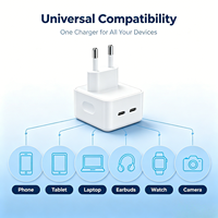 Chargeurs rapides universels Ali China Products 50W double Type-C, adaptateur de chargeur multi-ports pour téléphone, prise en charge de la personnalisation