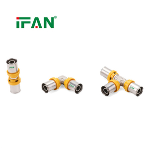 IFAN Produits Tendance Raccords de Pression en Laiton pour <span class=keywords><strong>Plomberie</strong></span> Personnalisés Raccords de Pression pour Tuyaux PEX <span class=keywords><strong>Multicouche</strong></span> 16-32mm - Product Image 1