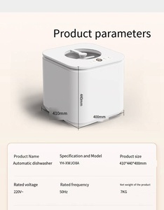 <span class=keywords><strong>Lave</strong></span>-<span class=keywords><strong>vaisselle</strong></span> automatique intelligent de bureau sans installation Séchage de désinfection à haute température à double pulvérisation <span class=keywords><strong>pour</strong></span> 3 à 5 personnes - Product Image 4