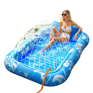 Colchón Flotante Inflable con Rociador <span class=keywords><strong>de</strong></span> Agua OEM para <span class=keywords><strong>Piscina</strong></span>, <span class=keywords><strong>Playa</strong></span>, Jardín, Bronceado, Cama <span class=keywords><strong>de</strong></span> Aire, Tumbona Flotante con Almohada - Product Image 1
