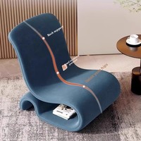 Fauteuil simple de style italien, moderne et minimaliste, en métal, pour salon, balcon, forme unique, luxe léger, design hôtelier